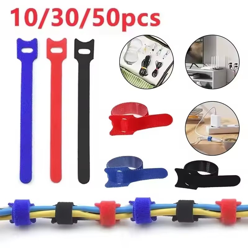 Cable Organizer - 10/30/50 قطعة من أربطة الكابلات القابلة