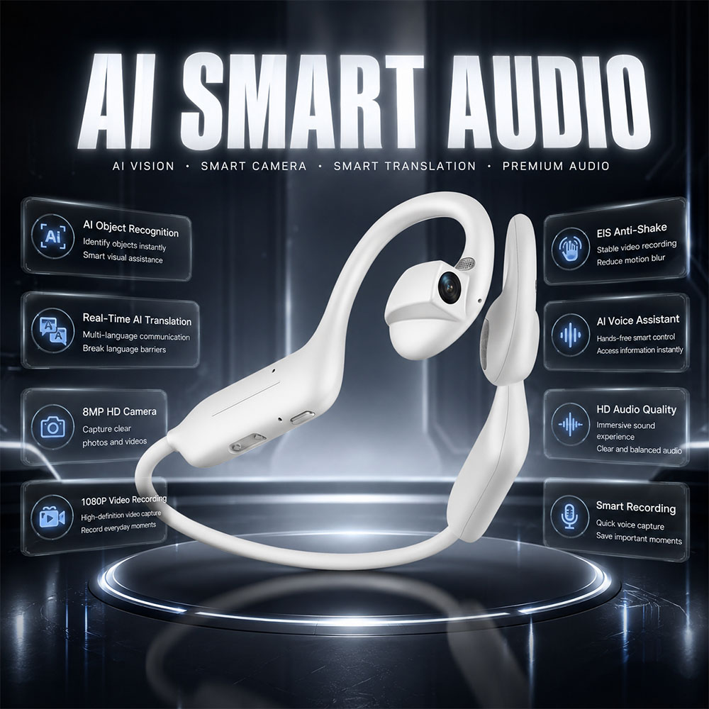 Headphones Wireless - سماعات أذن بلوتوث جديدة بدقة 1080P