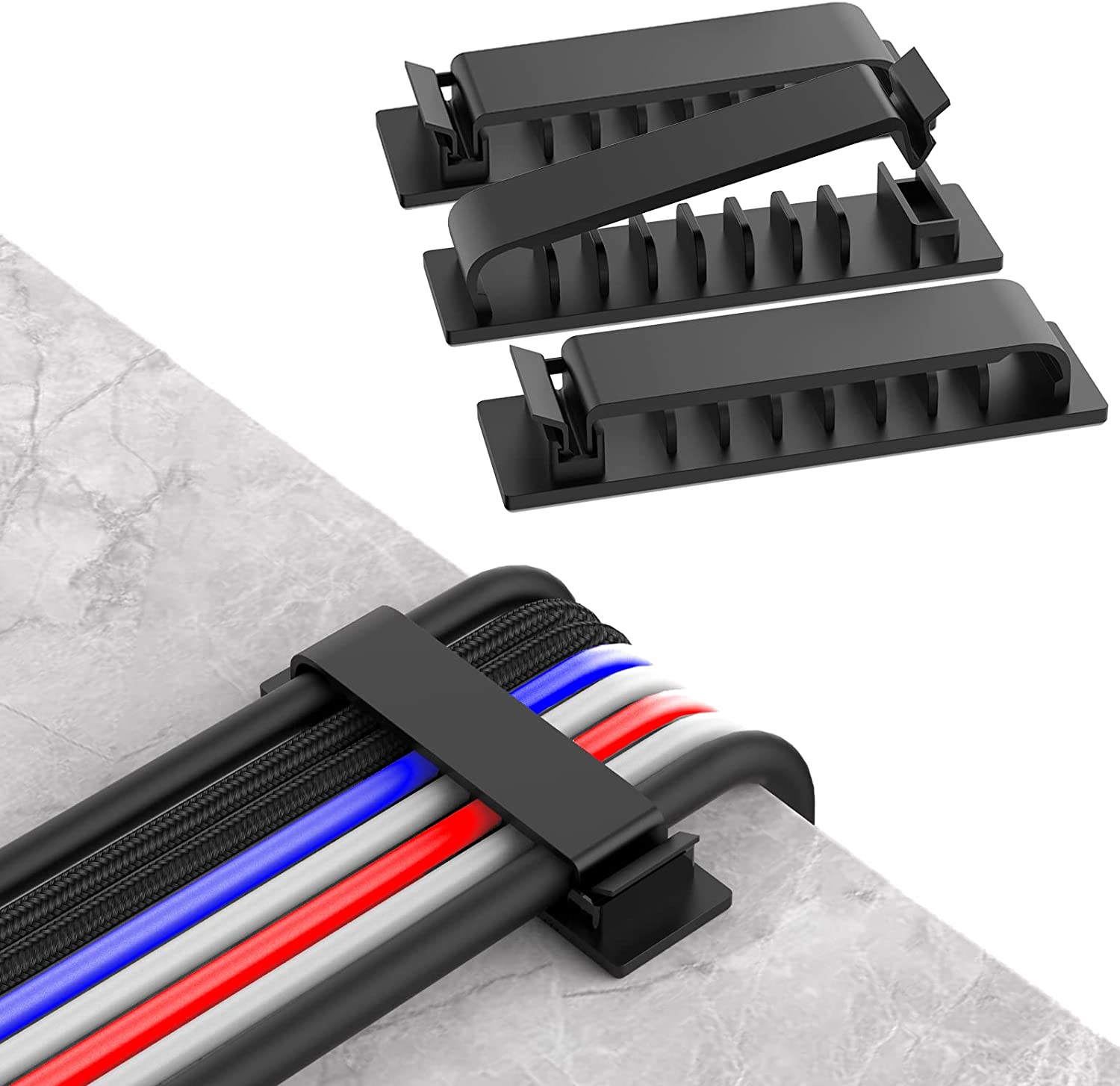 Cable Organizer - منظم الكابلات، حامل الأسلاك، مشبك مرن