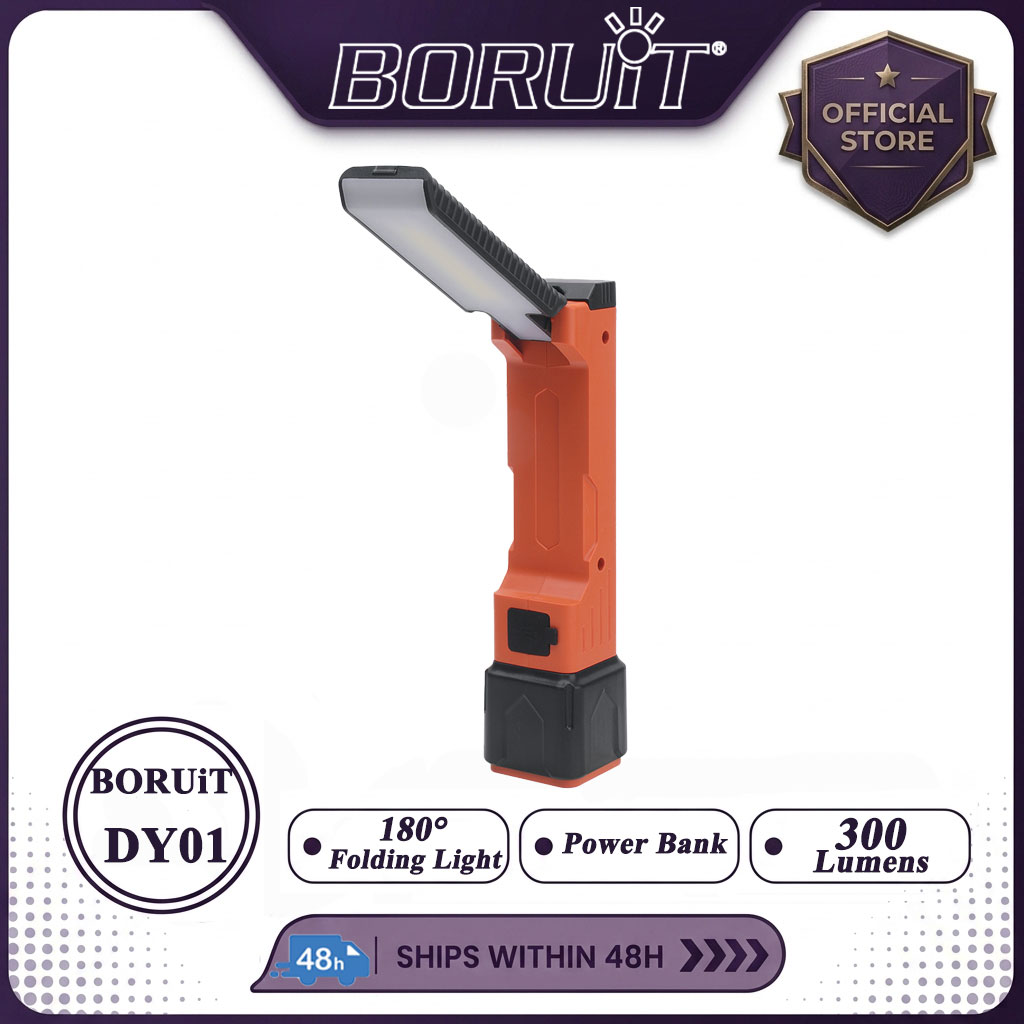 BORUiT 300LM LED ضوء العمل مصب - مراجعة Power Bank وسعره