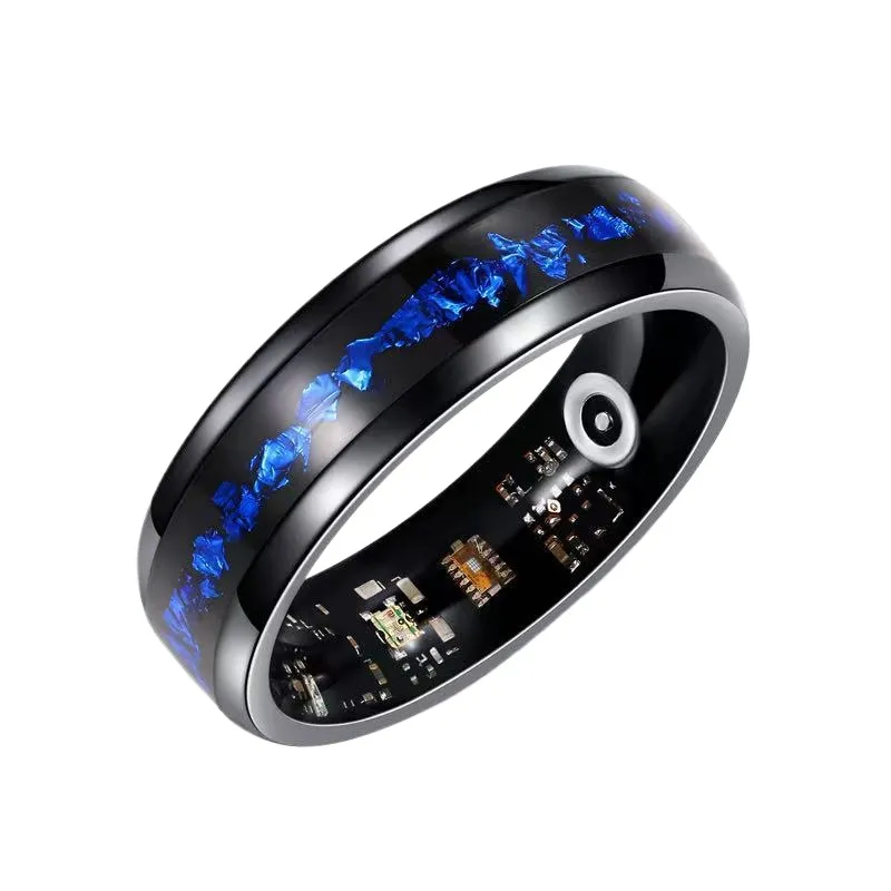 خاتم ذكي بتصميم ذهبي أزرق، مرا - مراجعة Smart Watch وسعره