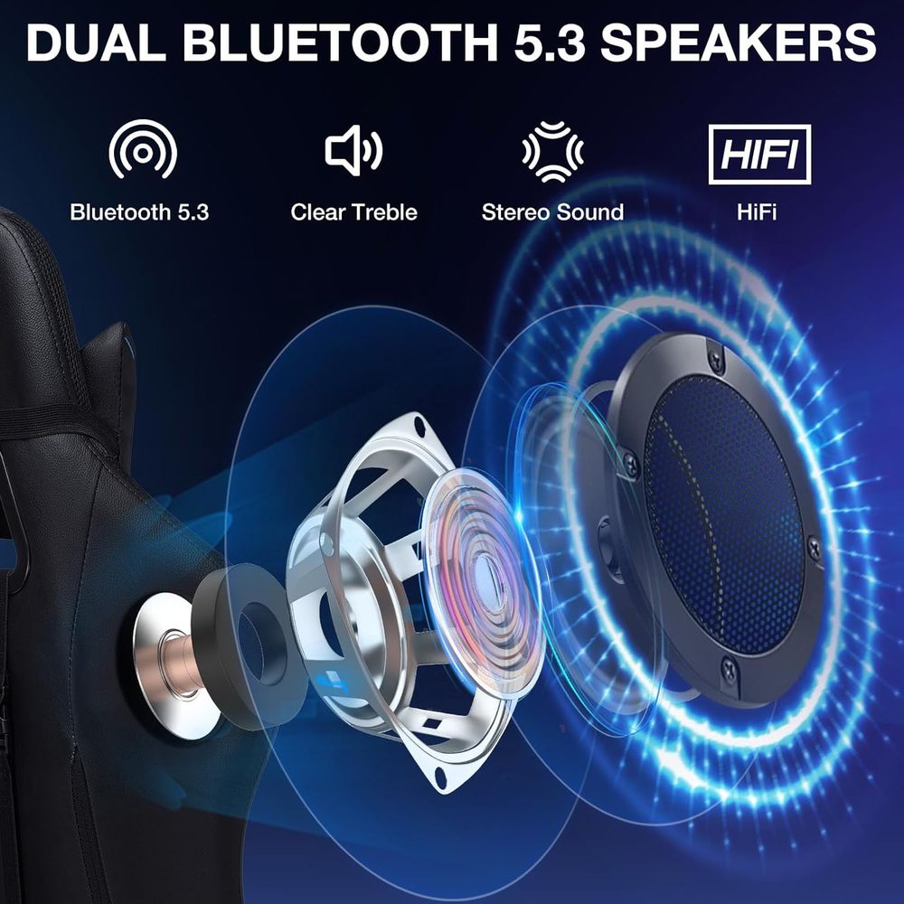 كرسي ألعاب RGB مع سماعات بلوتو - مراجعة Bluetooth Speaker وسعره